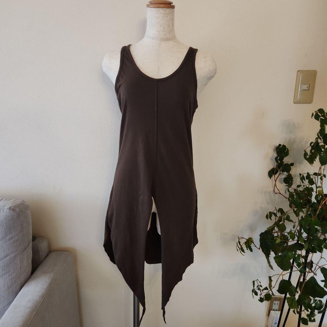 ☆彡リックオウエンス スラブ ダークブラウンロングカットソータンクトップS