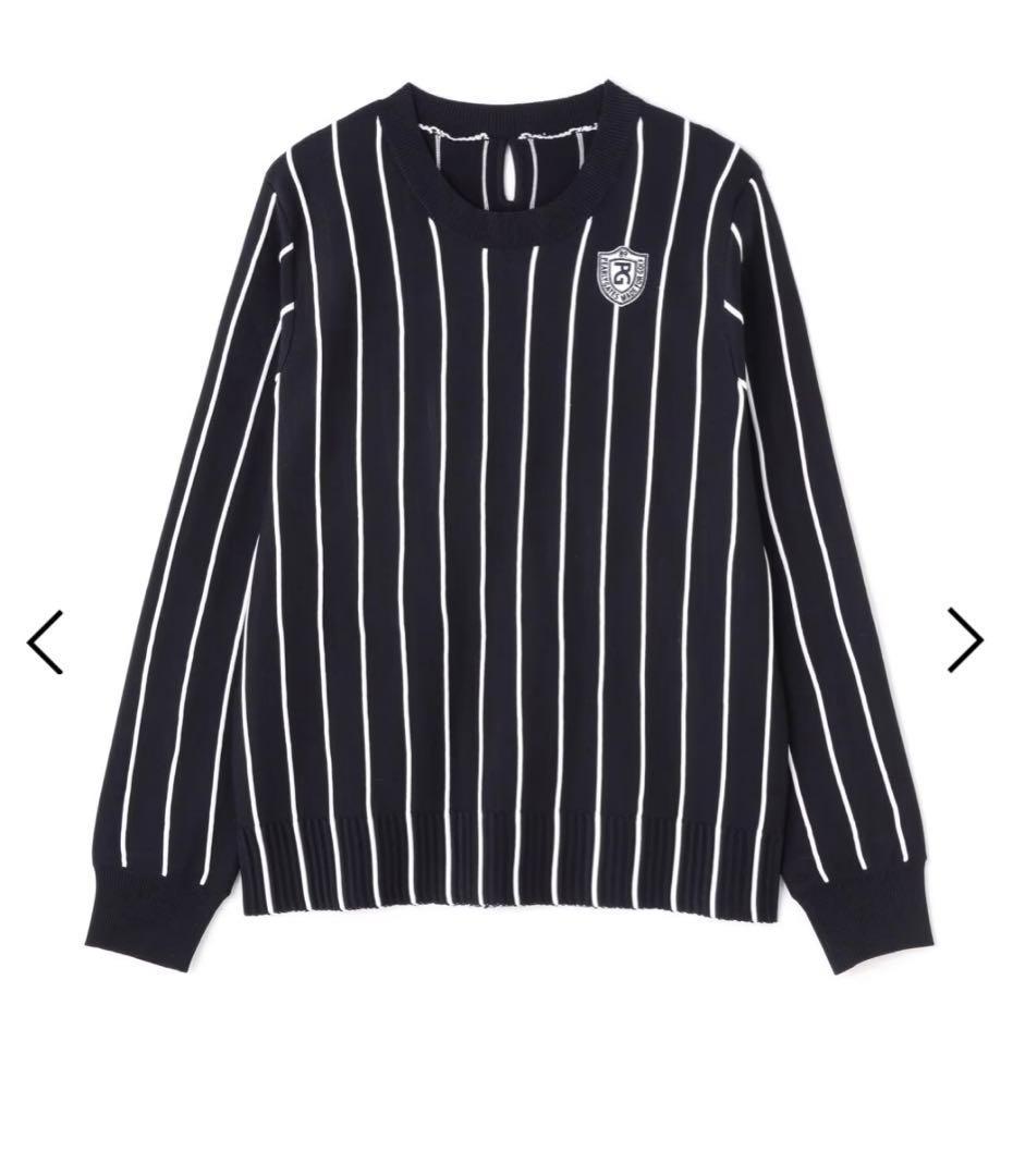 パーリーゲイツ　セットアップ　ストライプ　ネイビー