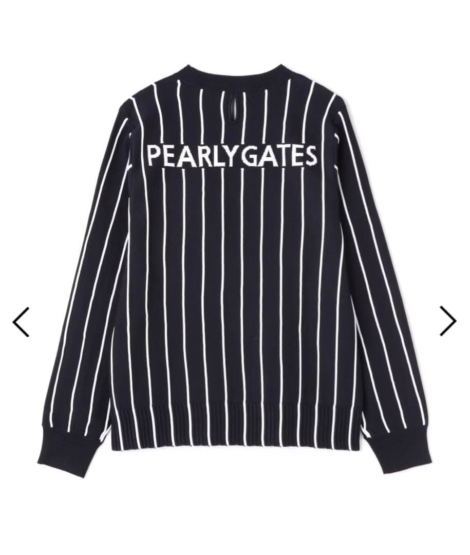 パーリーゲイツ　セットアップ　ストライプ　ネイビー