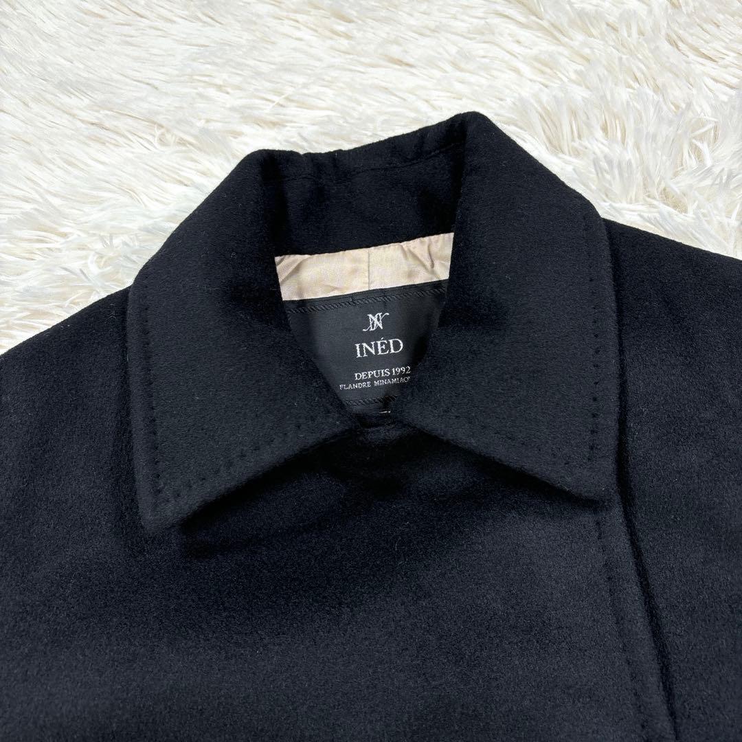 INÉD カシミヤ100% ブラック ロング コート