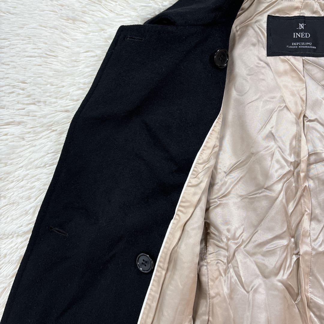 INÉD カシミヤ100% ブラック ロング コート