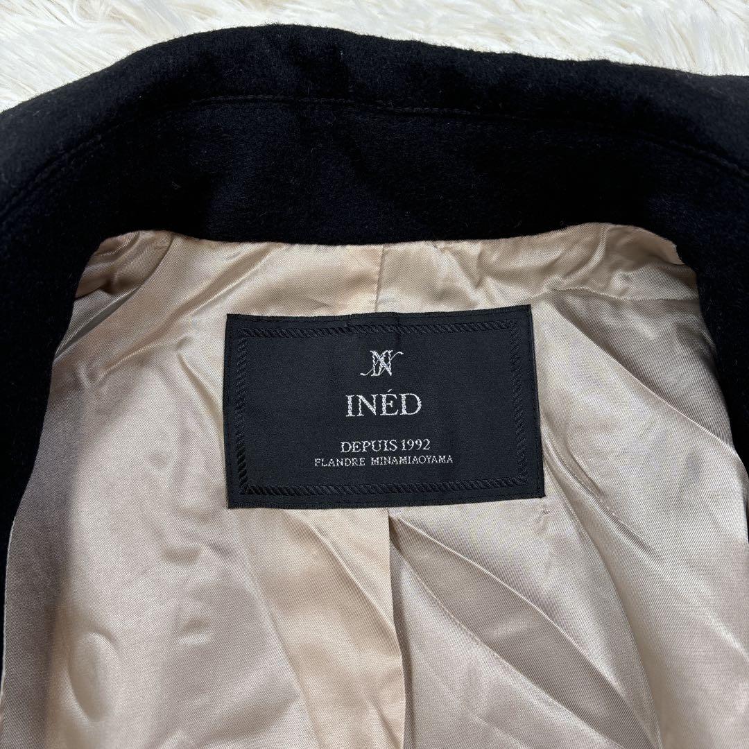 INÉD カシミヤ100% ブラック ロング コート