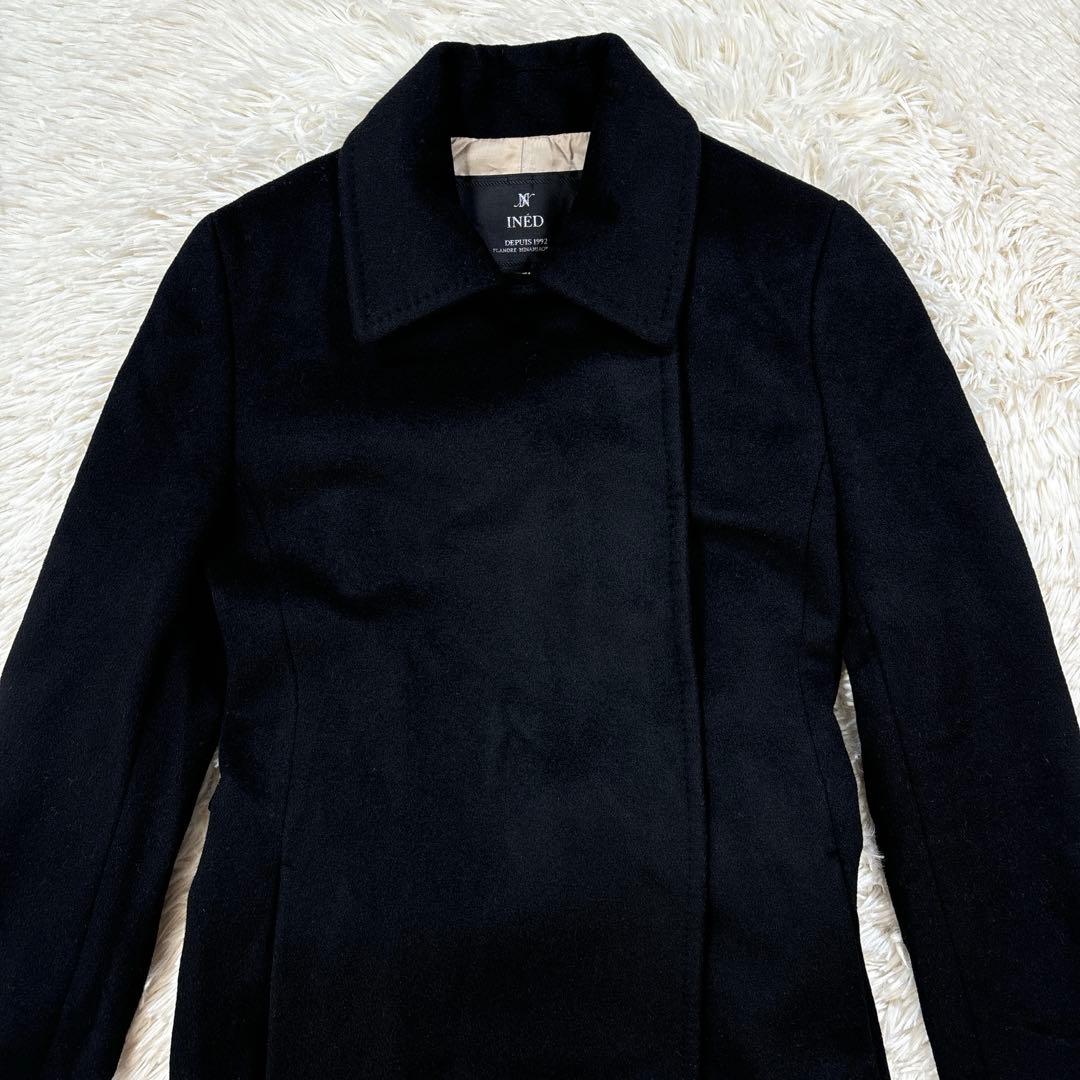 INÉD カシミヤ100% ブラック ロング コート