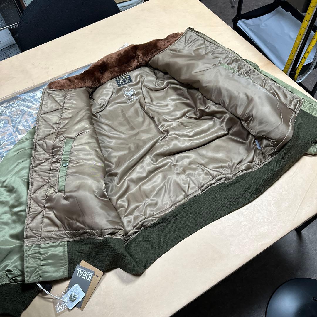 44 3LサイズB-15B 初期型復刻ムートン襟高密度ナイロン ウールリブ