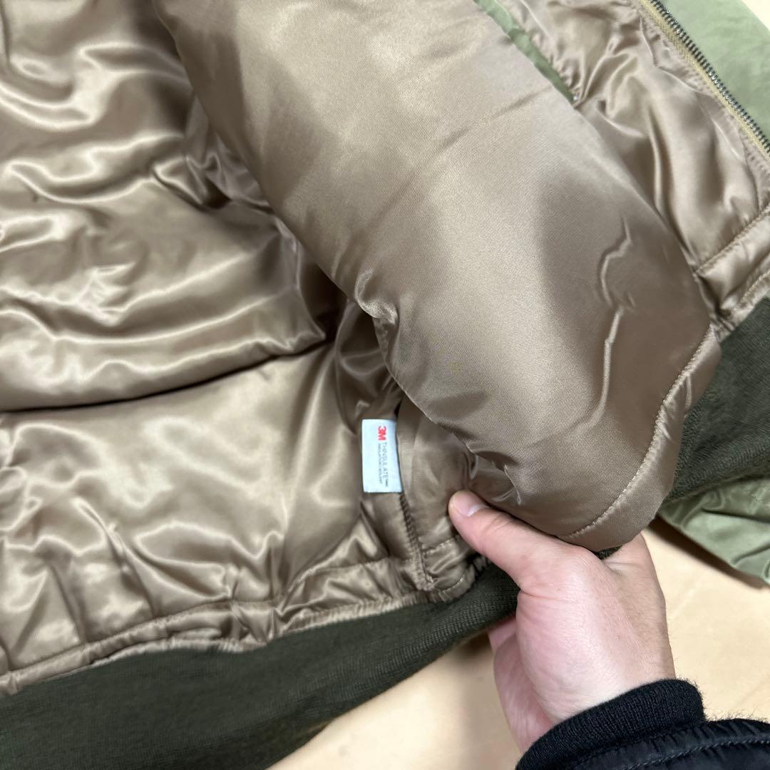 44 3LサイズB-15B 初期型復刻ムートン襟高密度ナイロン ウールリブ