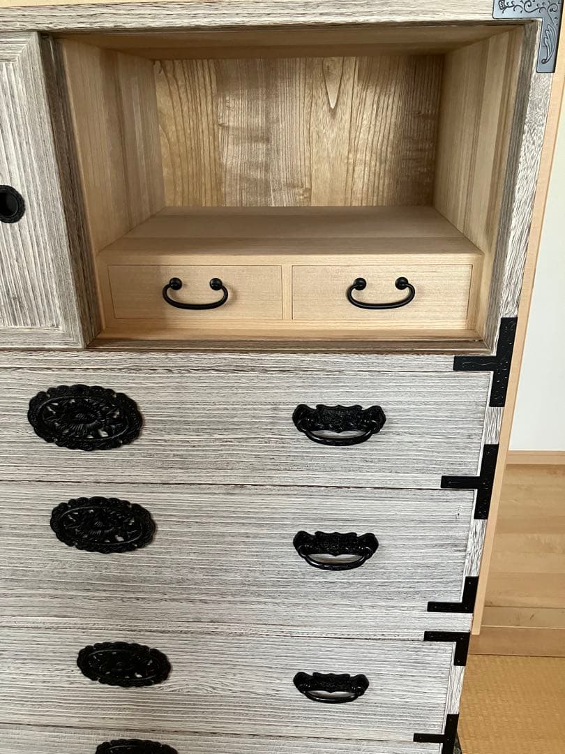 創作加茂桐箪笥　総桐タンス上下セット