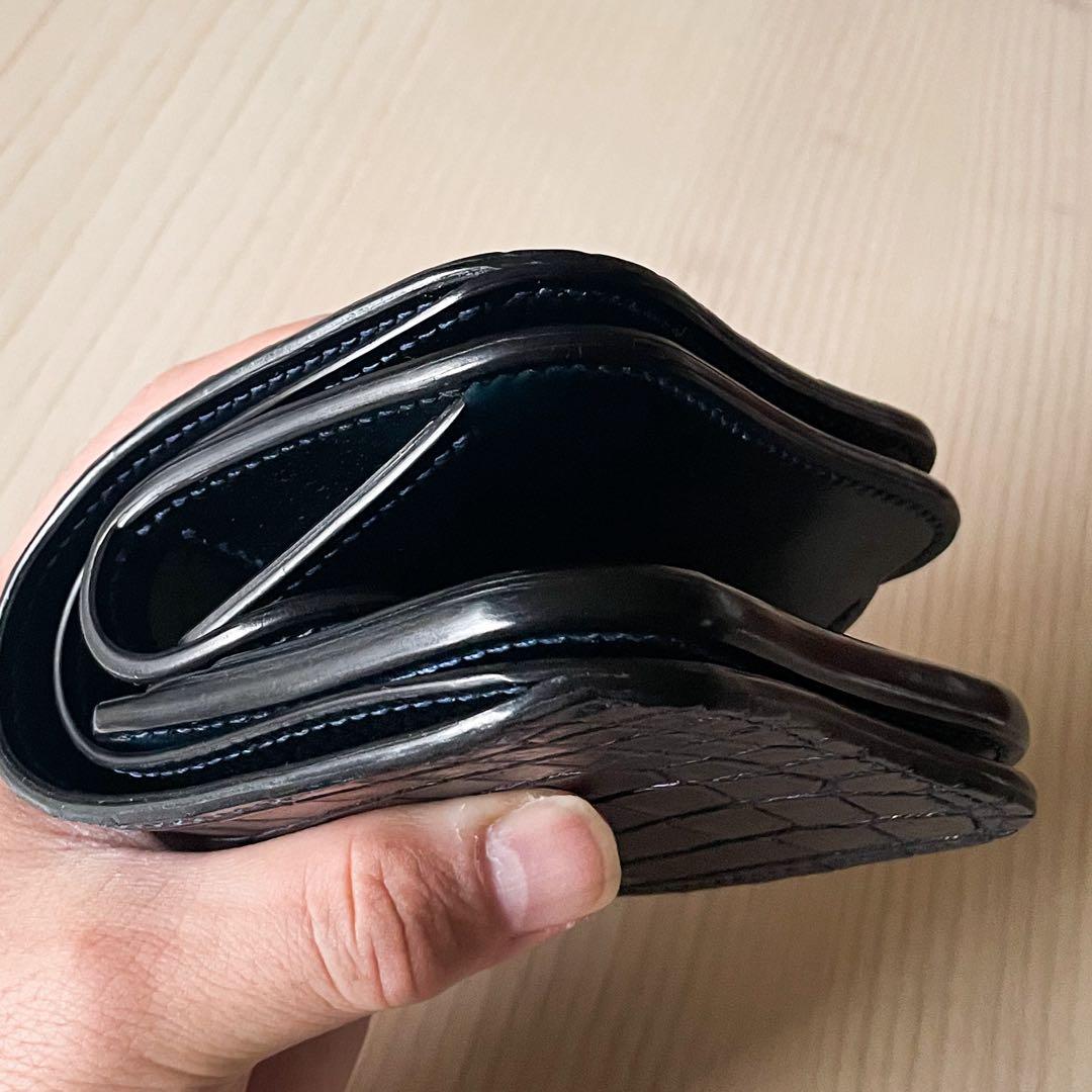 【セール】 2つ折り財布 ホーウィンシェルコードバン クロコダイル ポロサス