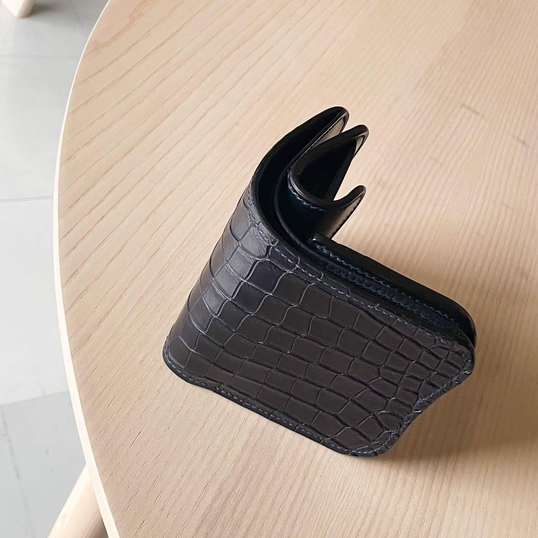 【セール】 2つ折り財布 ホーウィンシェルコードバン クロコダイル ポロサス