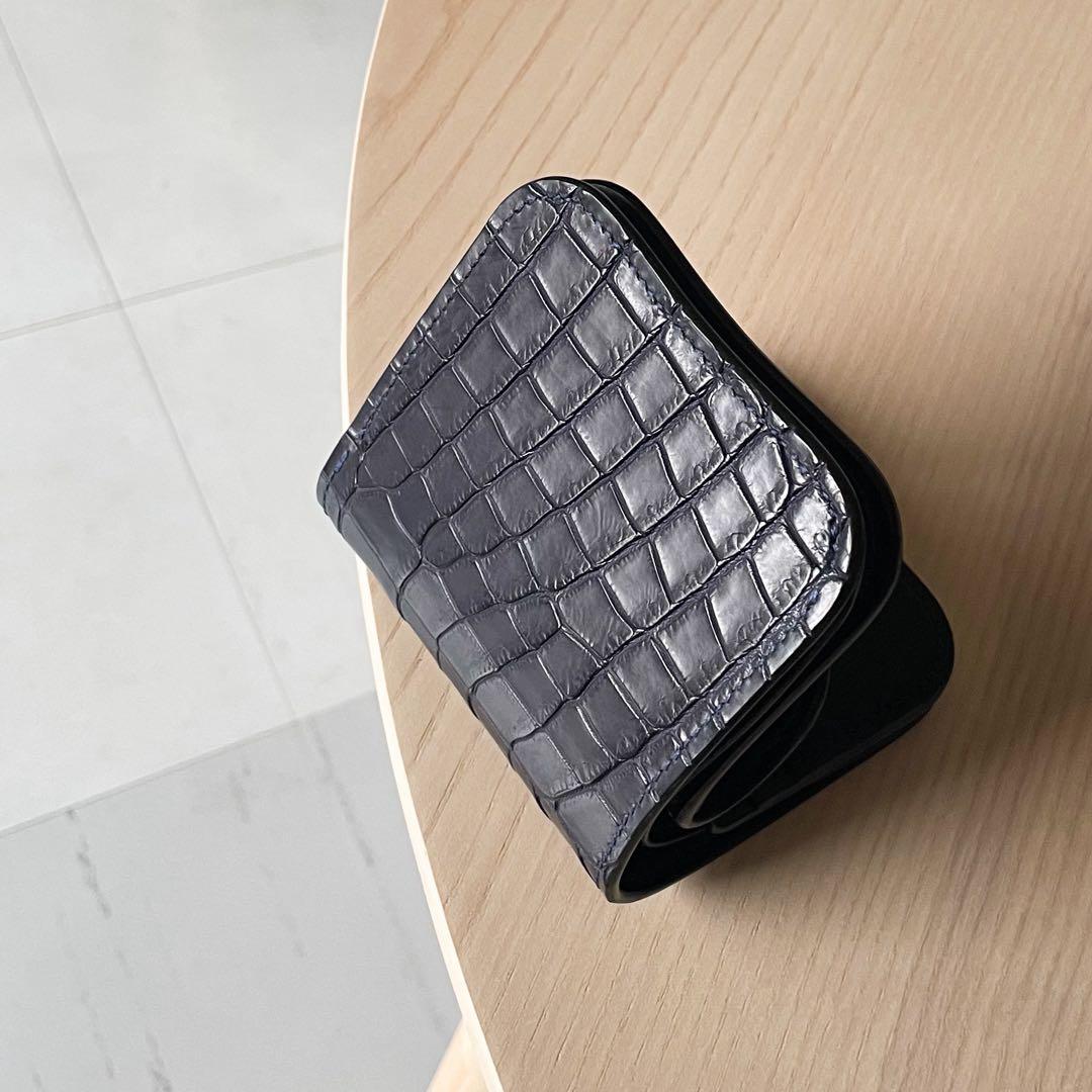 【セール】 2つ折り財布 ホーウィンシェルコードバン クロコダイル ポロサス