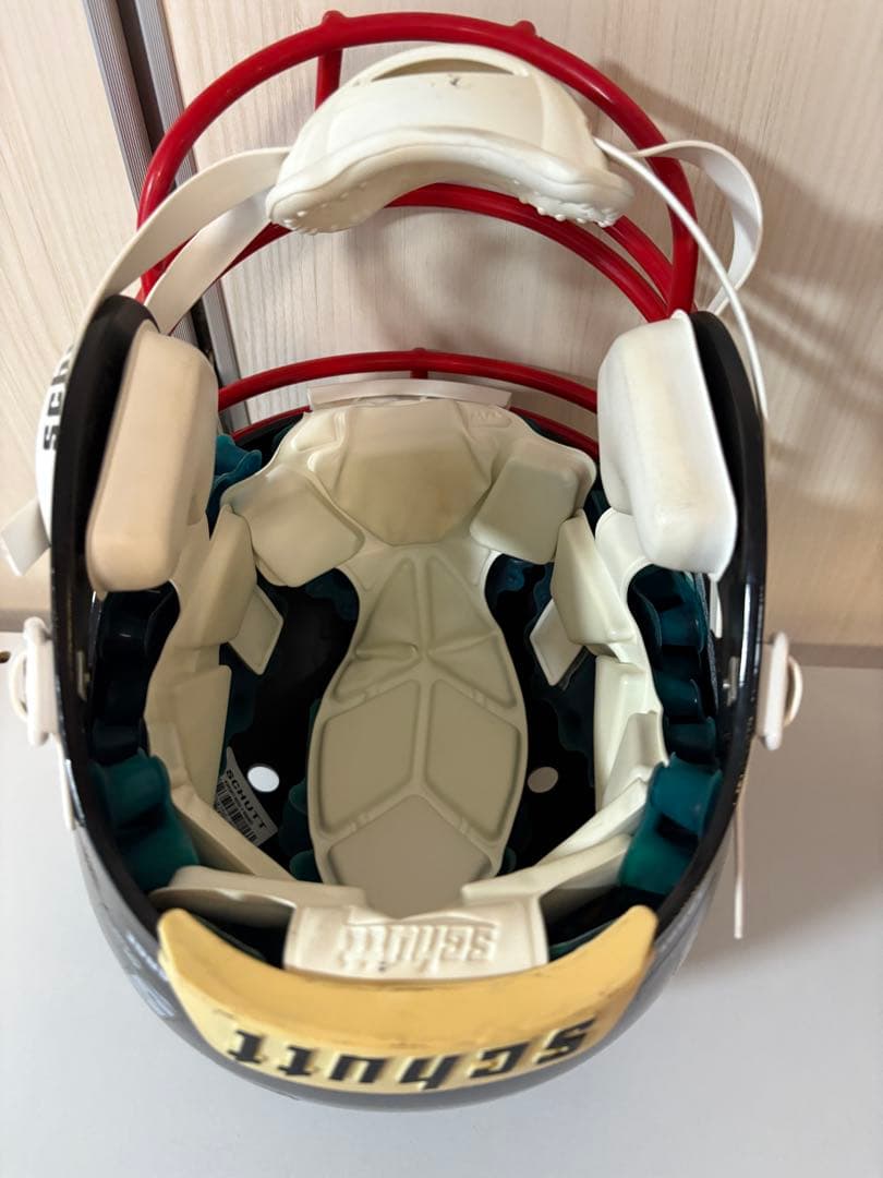 よ*う様 schutt アメリカンフットボールヘルメット 黒/赤