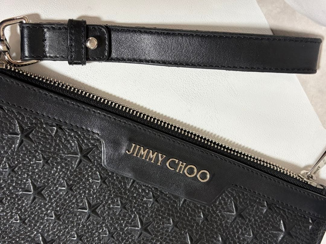 ブラック クラッチバッグ　黒　コバック　手提げ　ジミーチュー　メンズ　セカンド