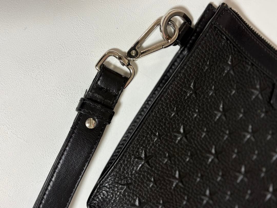 ブラック クラッチバッグ　黒　コバック　手提げ　ジミーチュー　メンズ　セカンド