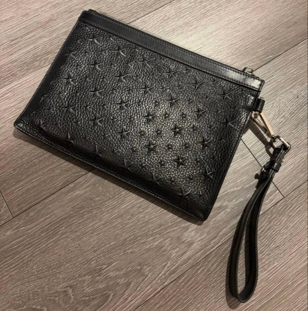 ブラック クラッチバッグ　黒　コバック　手提げ　ジミーチュー　メンズ　セカンド