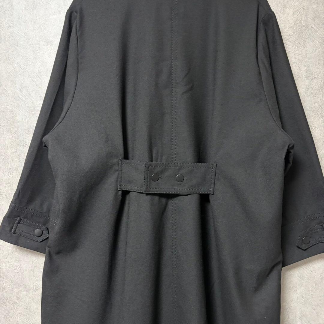 モガ MOGA ブラック ウール シャンブレー ワンピース Vネック 2 美品