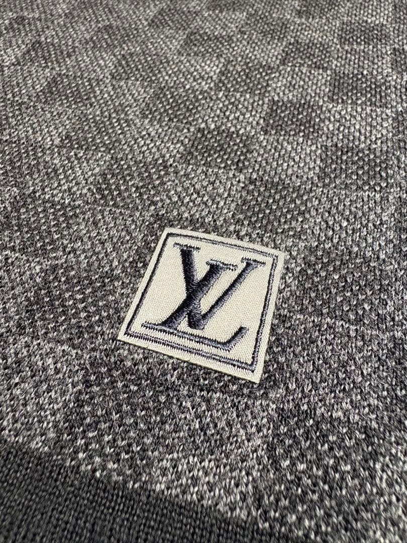 最終値下】極美品 LOUIS VUITTON ルイヴィトン マフラー ダミエ 黒