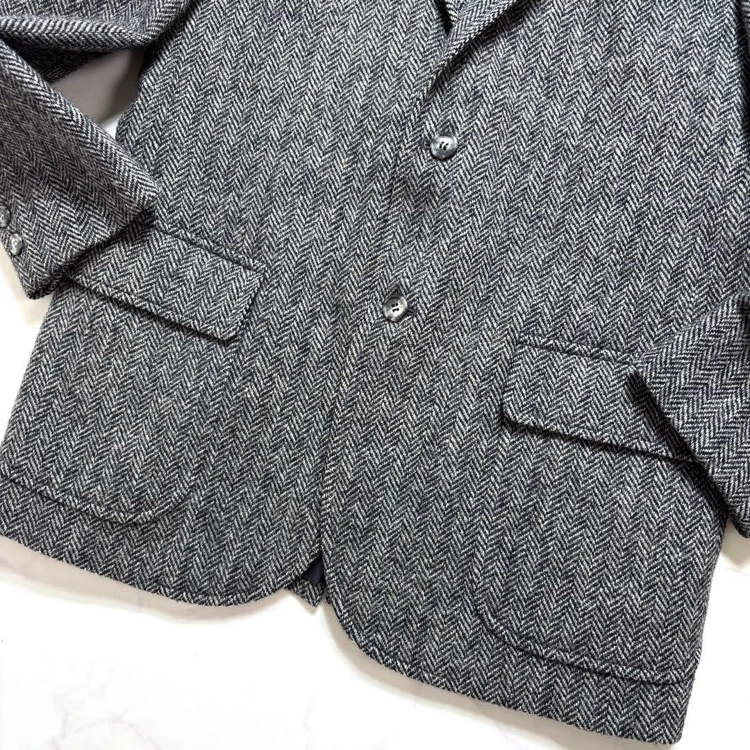 美品✨ブルックスブラザーズ テーラードジャケット ヘリンボーン グレー M