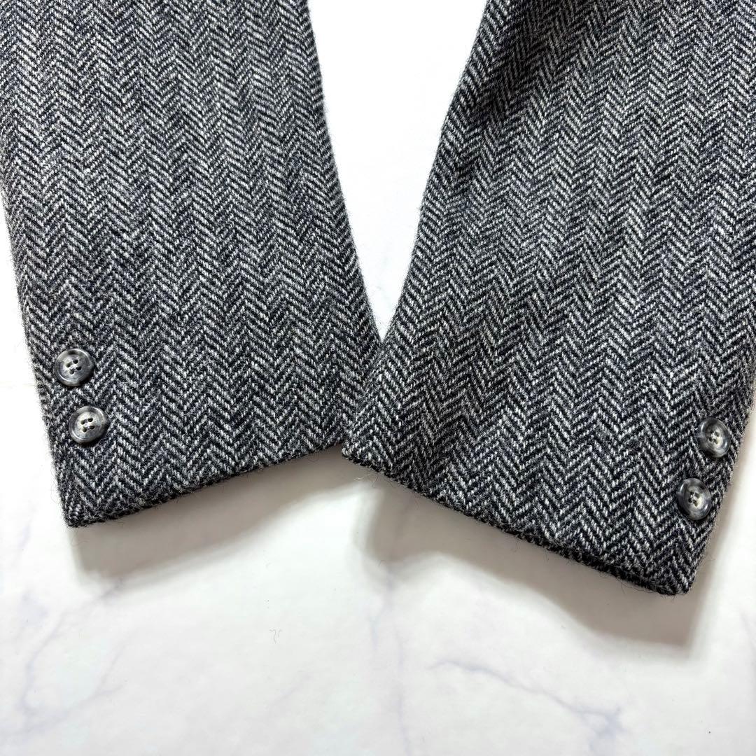 美品✨ブルックスブラザーズ テーラードジャケット ヘリンボーン グレー M