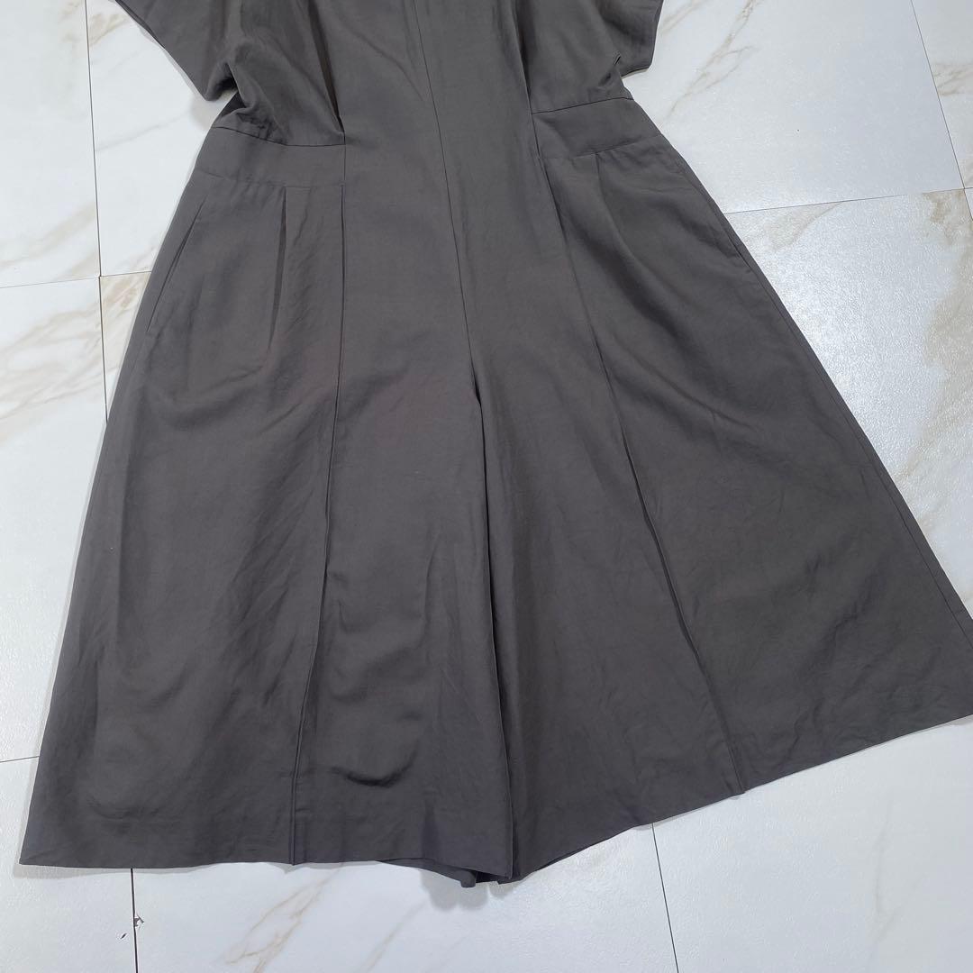 希少♡ドゥロワー シルク ストレッチオールインワン ゆったり センタープレス