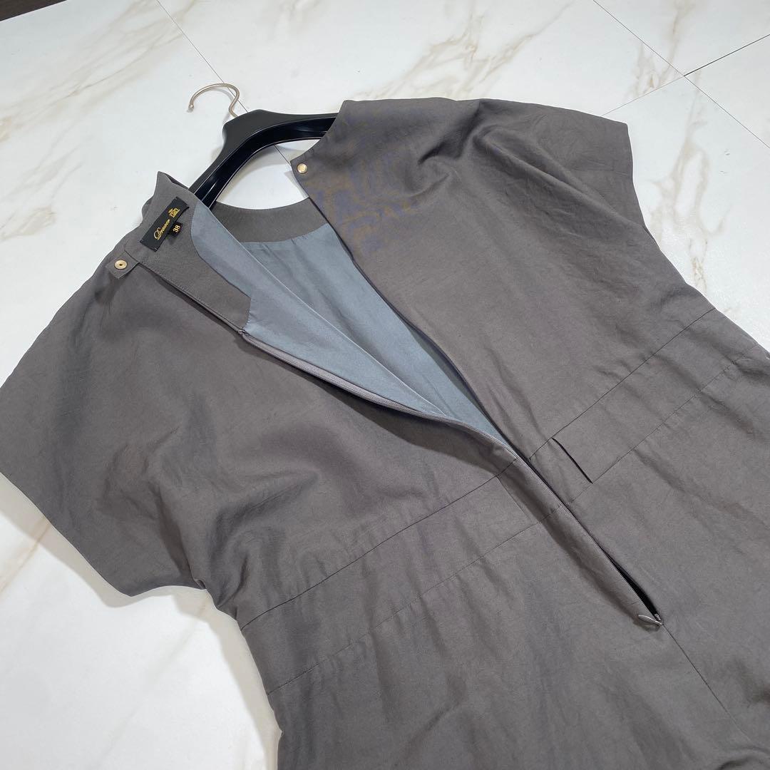 希少♡ドゥロワー シルク ストレッチオールインワン ゆったり センタープレス