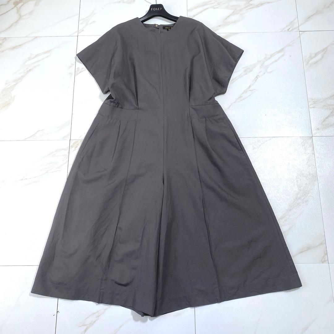 希少♡ドゥロワー シルク ストレッチオールインワン ゆったり センタープレス