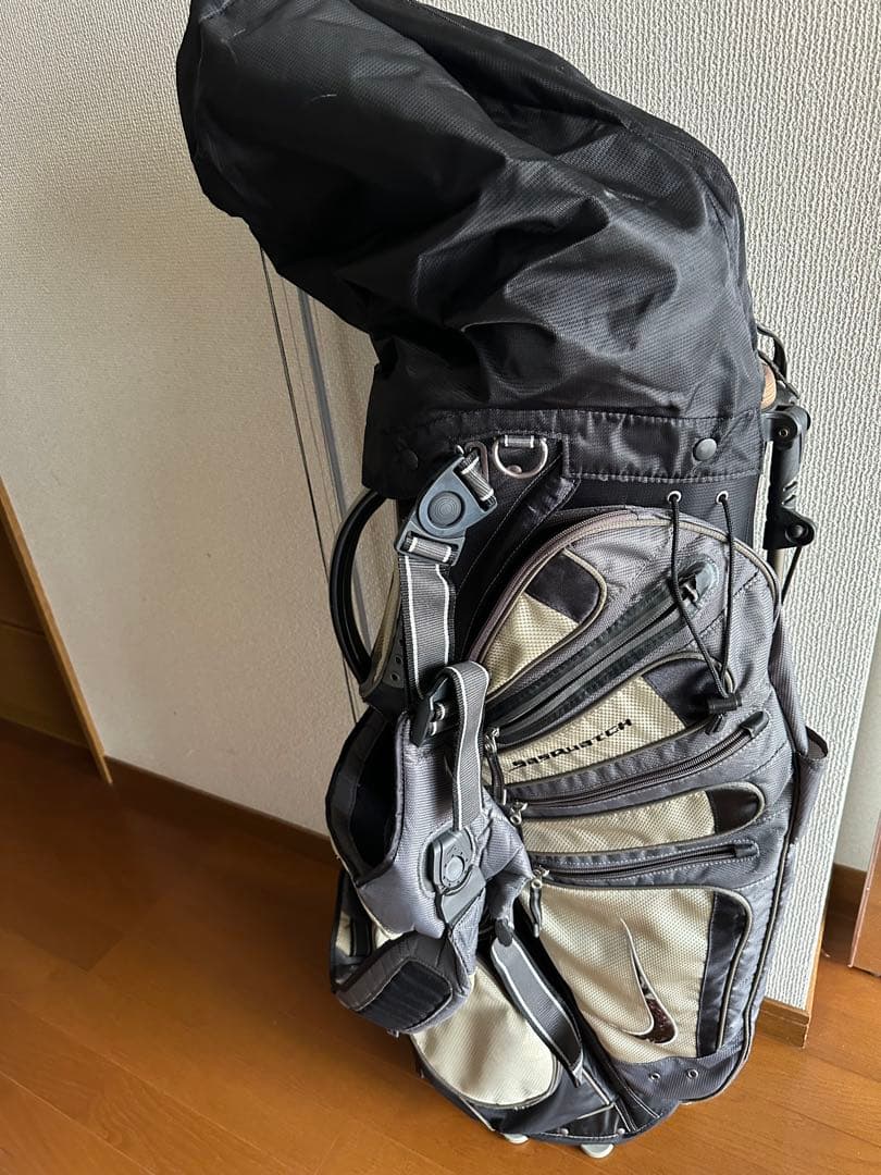 スタンド式キャディバッグ 黒/グレー