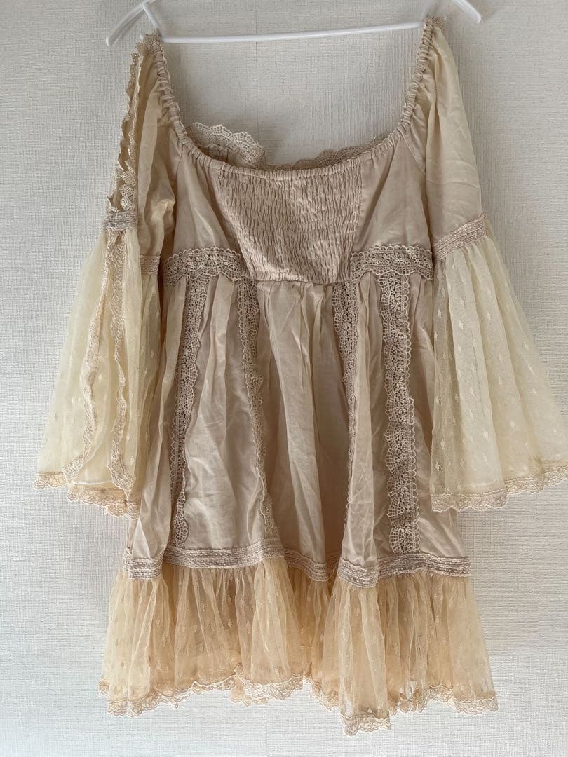 snidel ベージュ系 レースチュニック ヴィンデージ　妖精