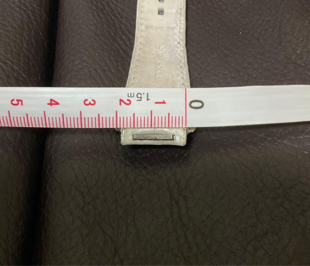 パールホワイト　ハリーウィンストン クロコダイル 純正 レザー ベルト 白 時計