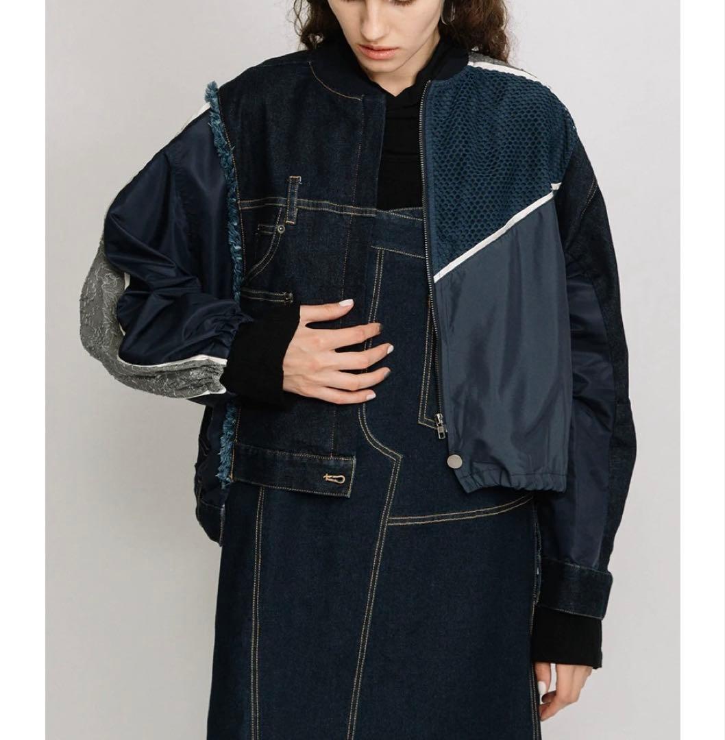 新品　AULA AILA マルチコンビネーションブルゾン　デニムジャケット