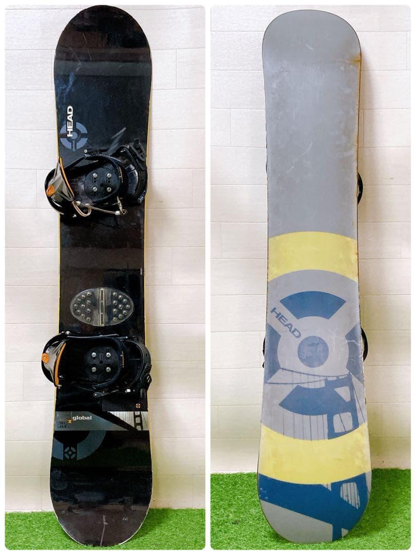 67【メンズ3点】初心者推薦　HEAD 151cm 27cm スノーボード