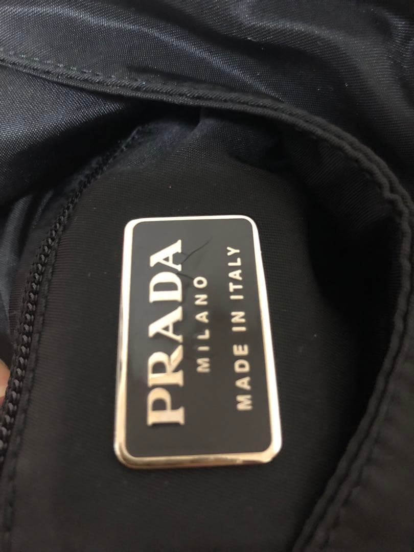 プラダ PRADA ナイロン ショルダー トートバッグ ブラック三角ロゴ