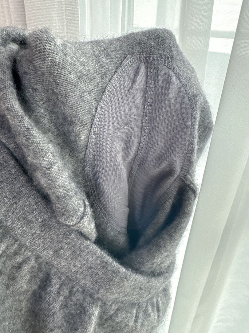 【極上肌触り】100％カシミヤ レギンス 炭グレー L 新品