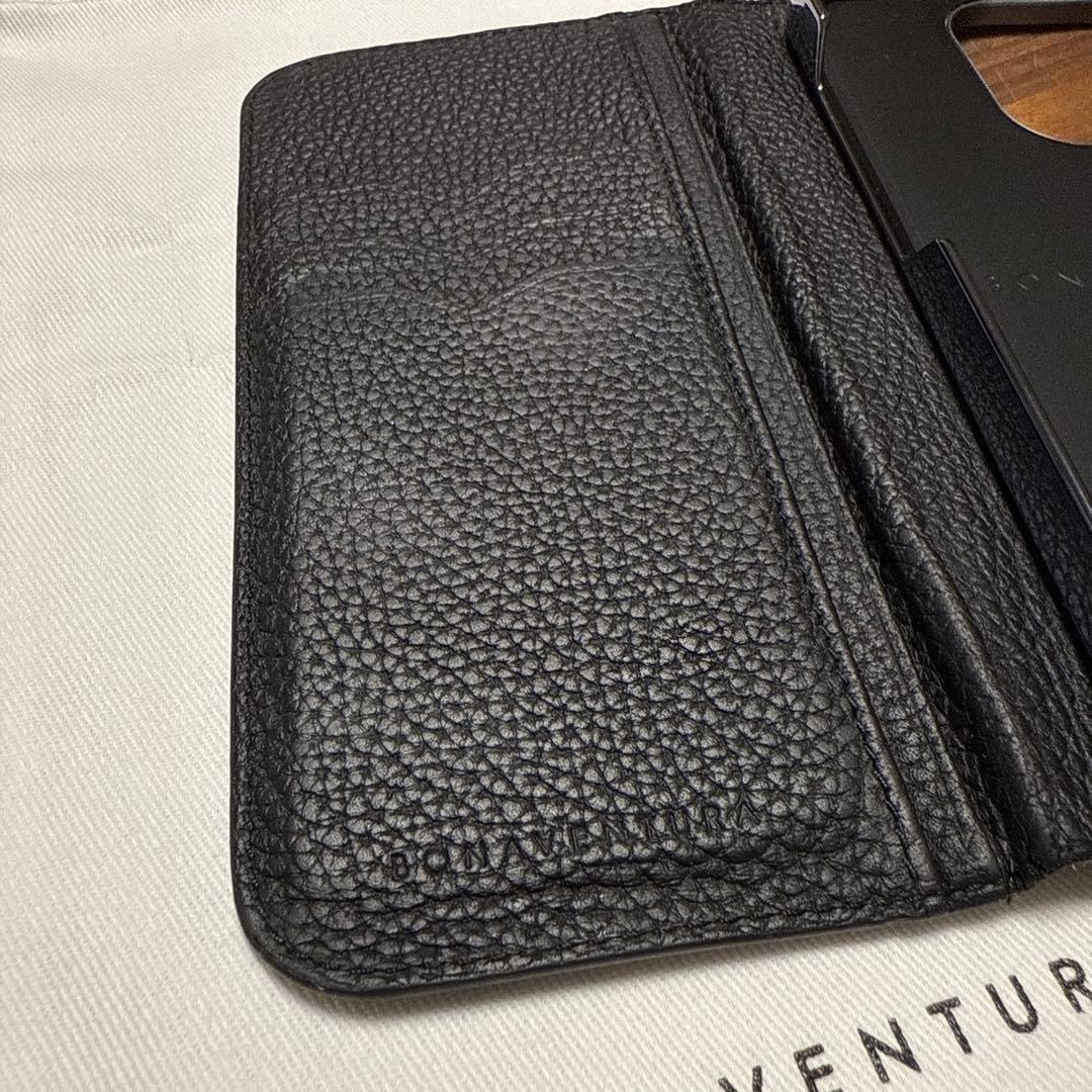 BONAVENTURA ブラックレザー iPhone16Proケース