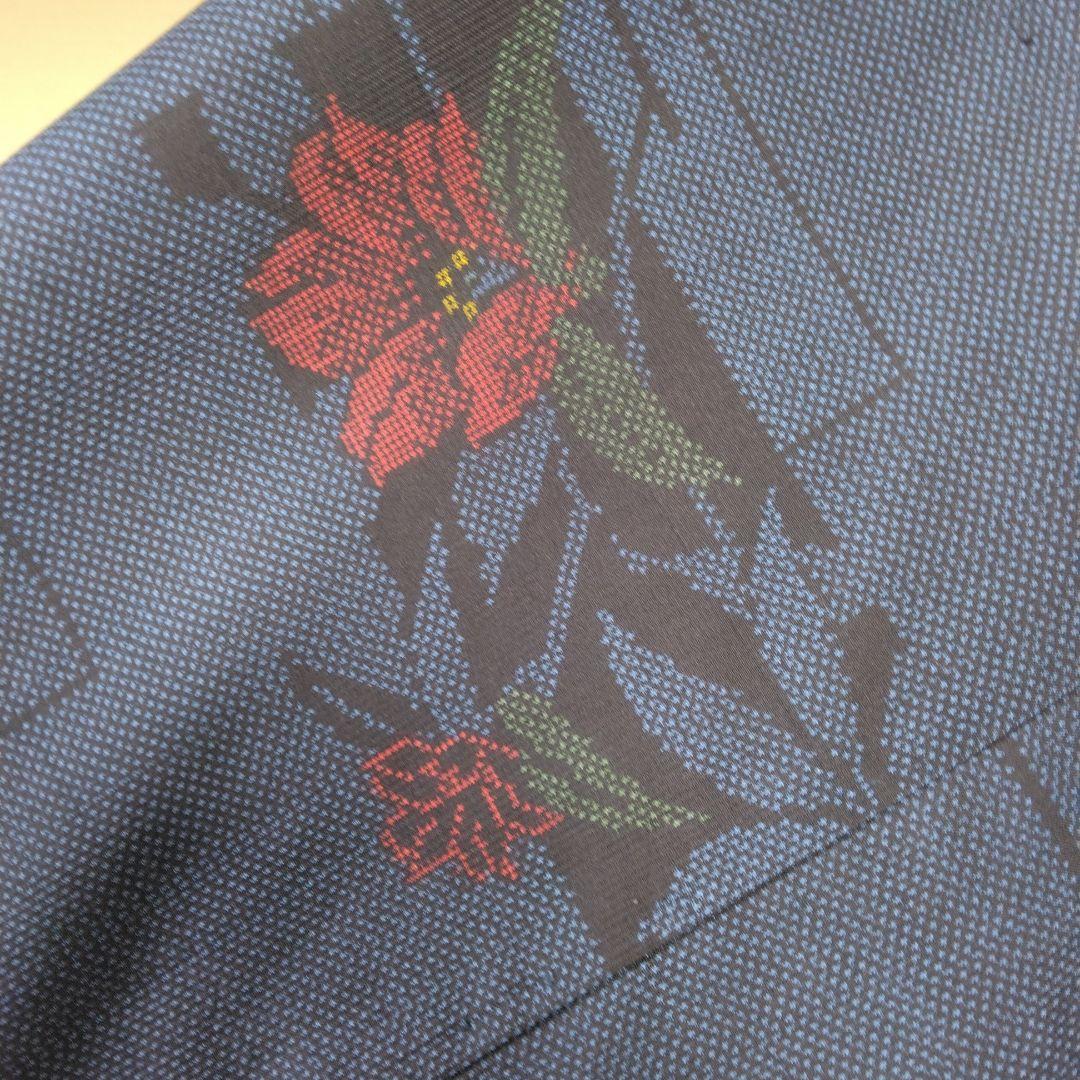 大島紬解き生地からバイアス仕立てロングフレアーワンピース　Ｍ寸