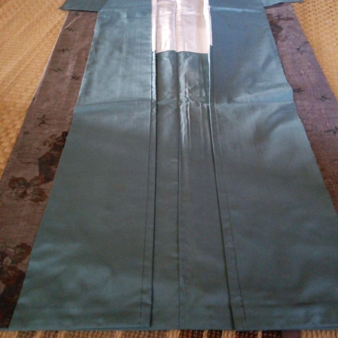 ★本場大島紬9マルキ泥染　焦げ茶に扇と花模様の高級大島　丈160裄64　最安値