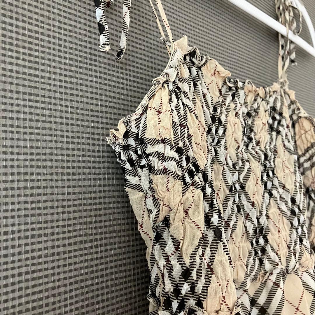 バーバリーブルーレーベル　キャミソールワンピース　ノバチェック　38