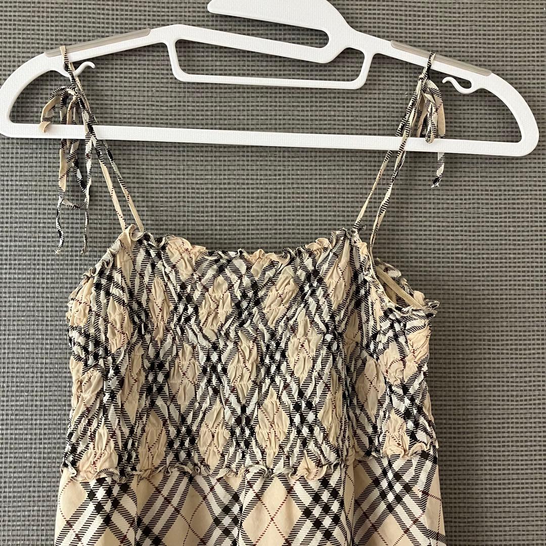 バーバリーブルーレーベル　キャミソールワンピース　ノバチェック　38