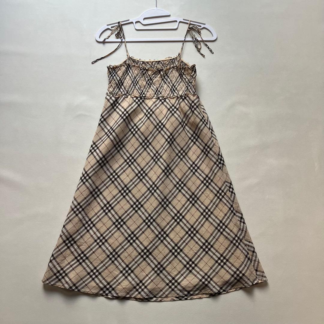 バーバリーブルーレーベル　キャミソールワンピース　ノバチェック　38