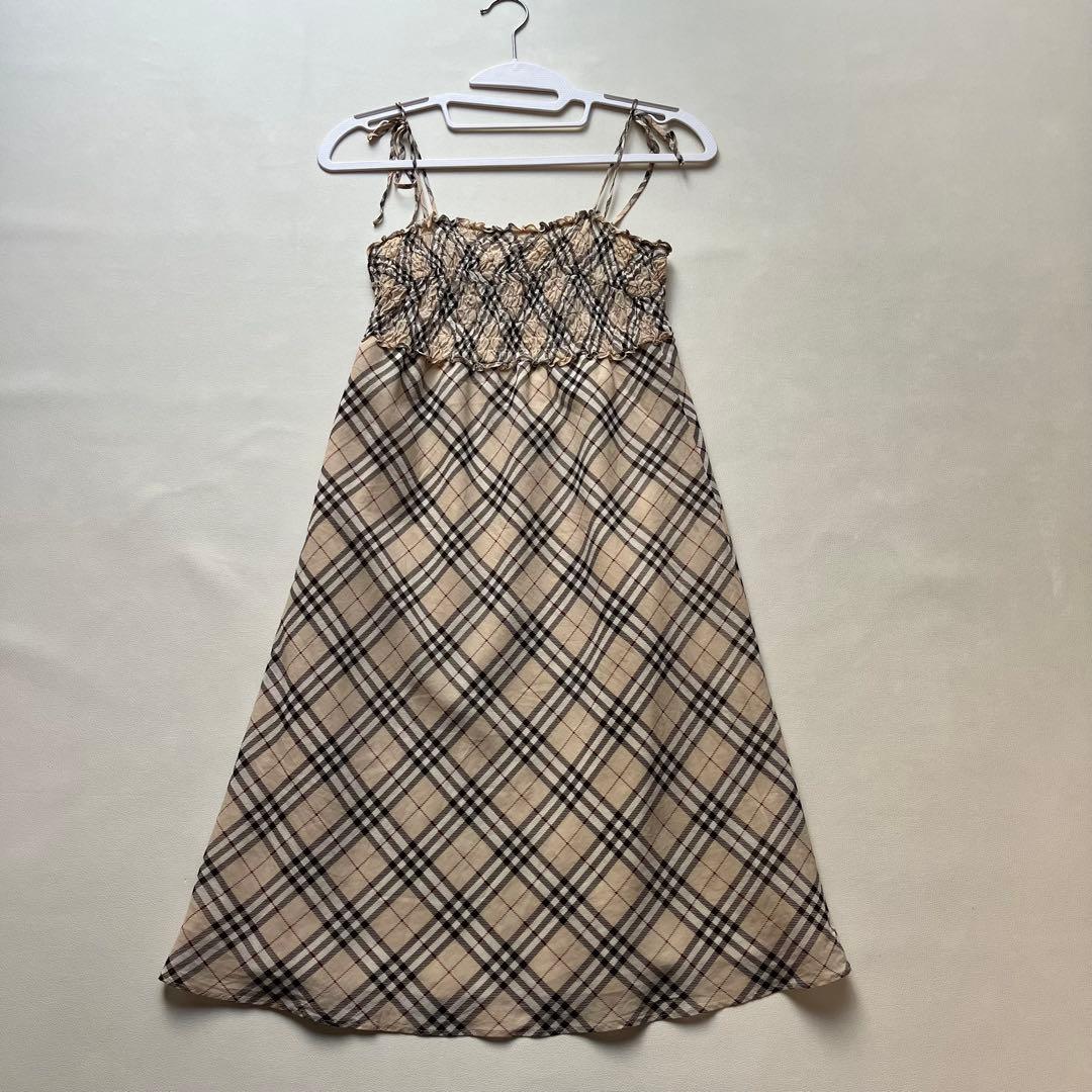 バーバリーブルーレーベル　キャミソールワンピース　ノバチェック　38