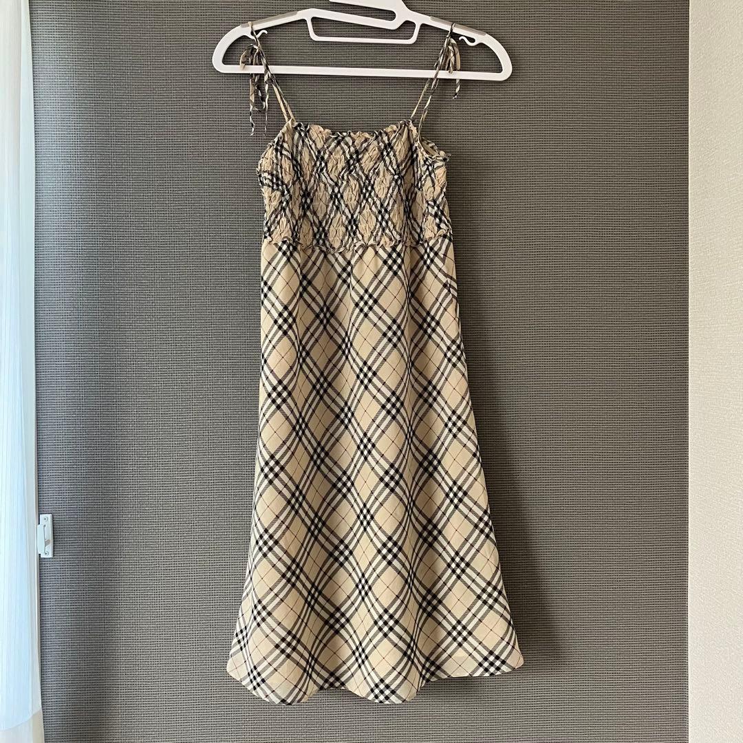 バーバリーブルーレーベル　キャミソールワンピース　ノバチェック　38