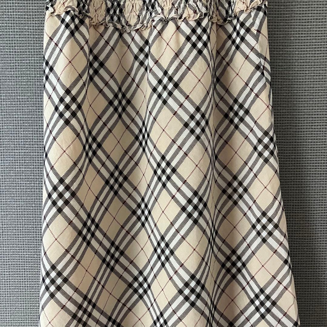 バーバリーブルーレーベル　キャミソールワンピース　ノバチェック　38