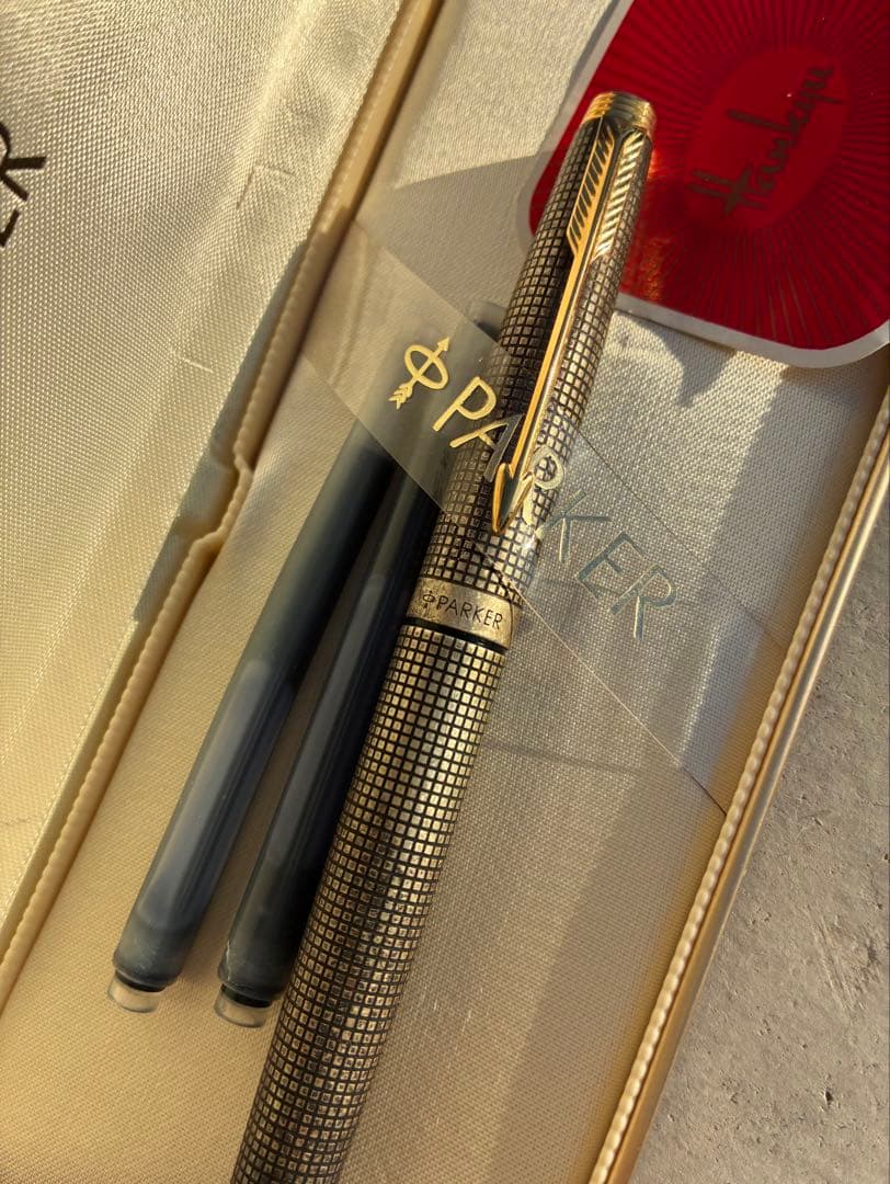 あ*き様 PARKER パーカー 万年筆 スターリングシルバー 14K ケース