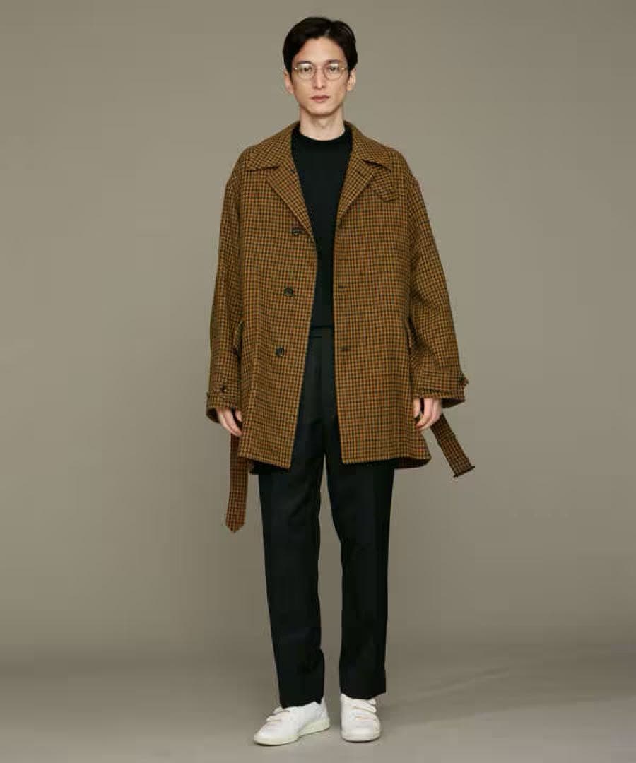 [新品] LB.01/チェックツイードカーコート サイズ M