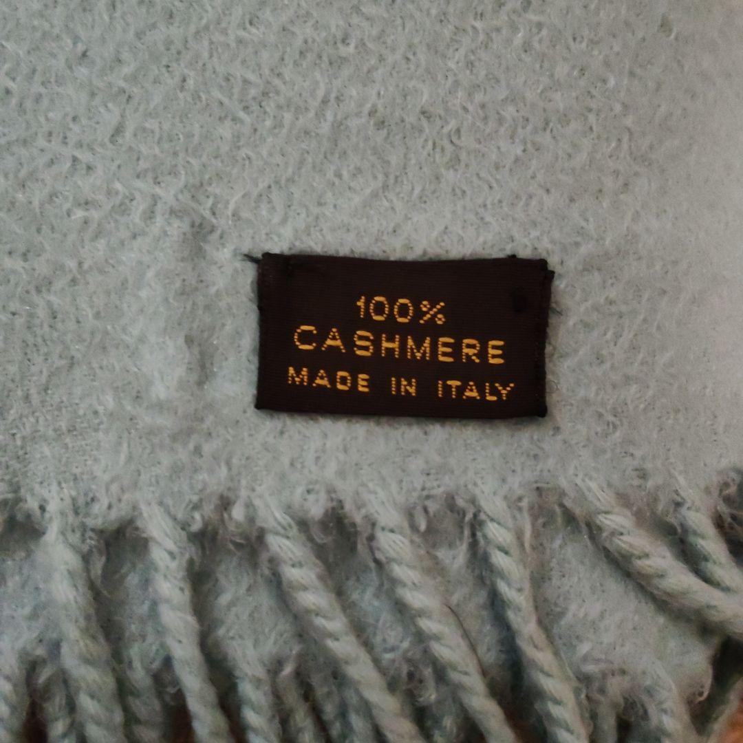 Loro Piana 100%カシミヤ マフラー 水色