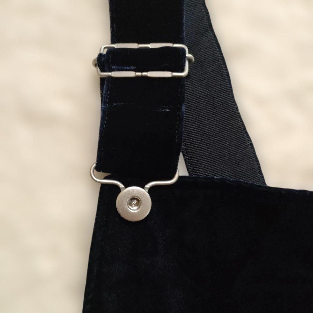 【美品】UNITED ARROWS ベルベットサロペット ネイビー38