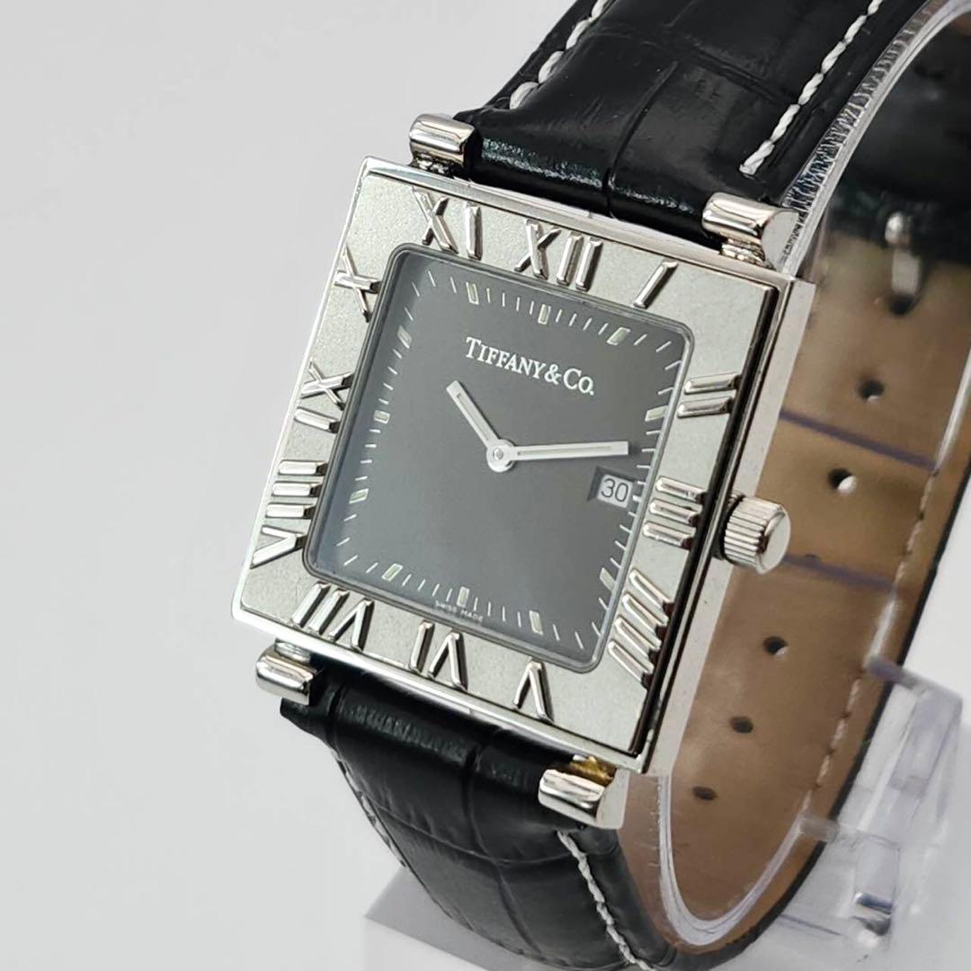 美品✨　TIFFANY&Co. 時計　アトラス　スクエア　ボーイズ　デイト