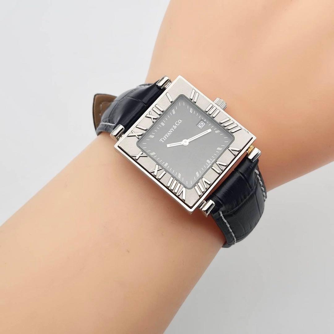 美品✨　TIFFANY&Co. 時計　アトラス　スクエア　ボーイズ　デイト