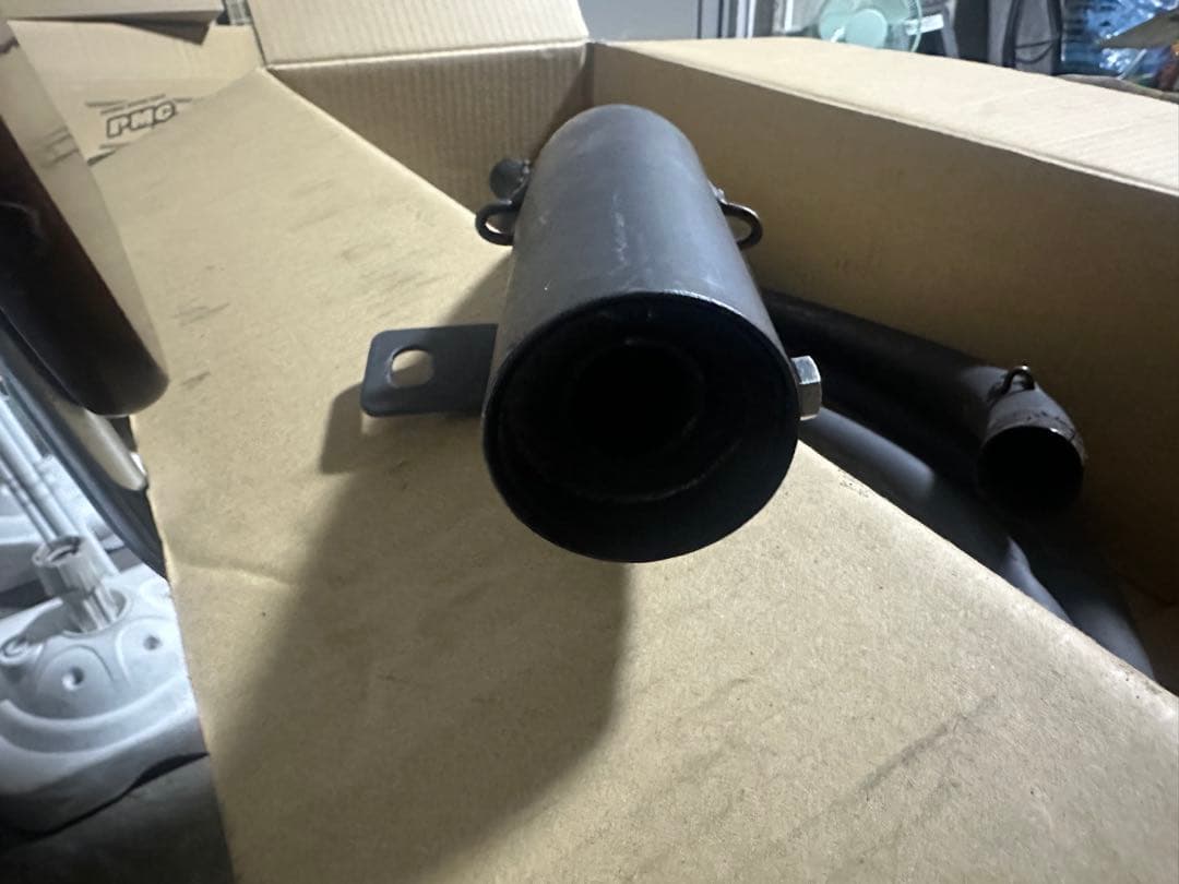 HONDA CBX400F 社外ショート菅マフラー黒 中古