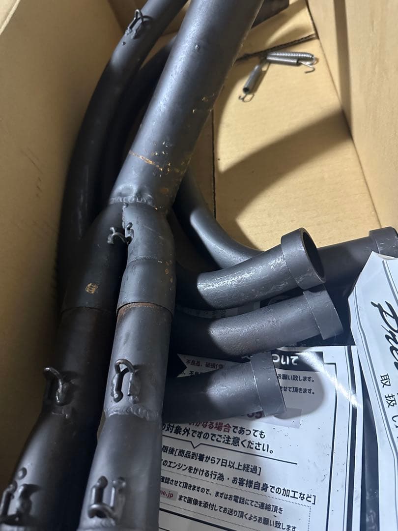 HONDA CBX400F 社外ショート菅マフラー黒 中古