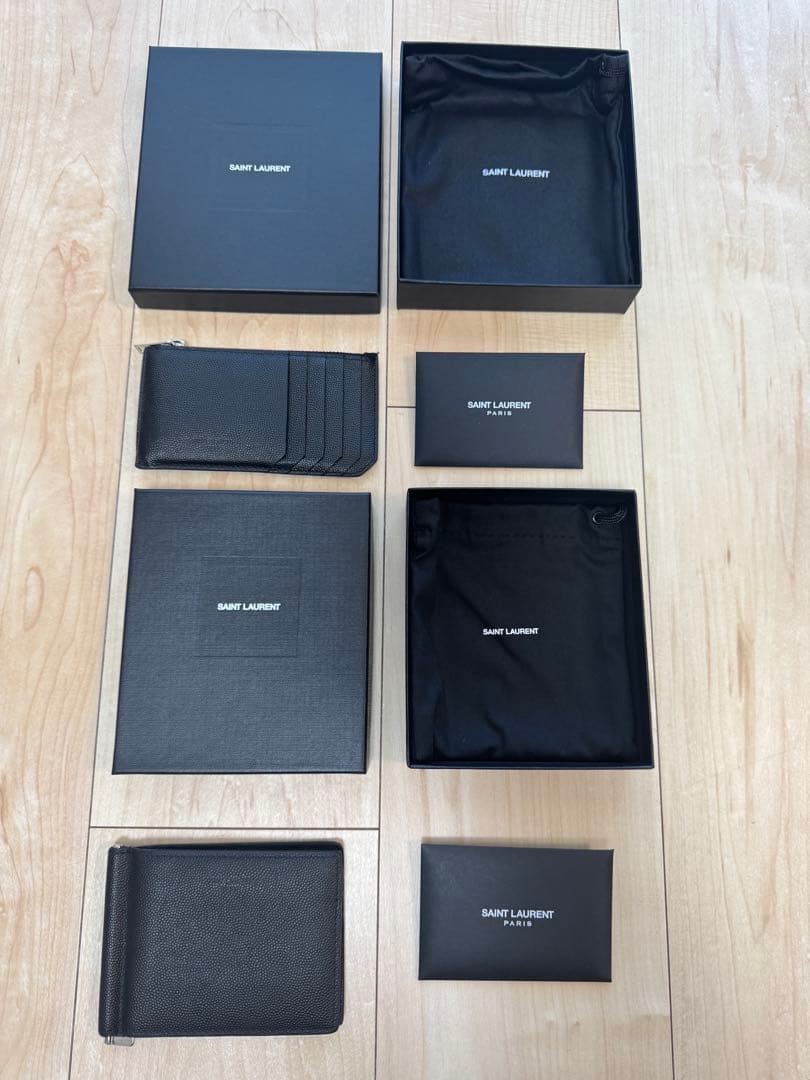 SAINT LAURENT マネークリップ&フラグメントケース　セット　ブラック
