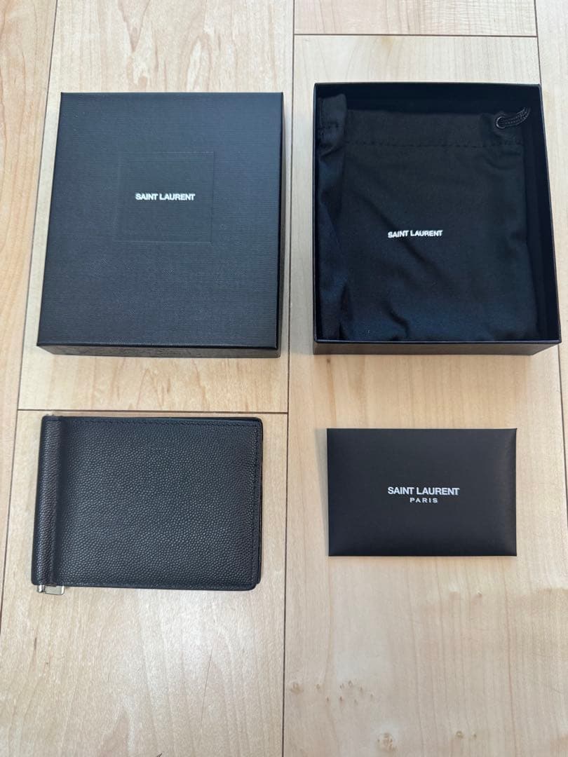 SAINT LAURENT マネークリップ&フラグメントケース　セット　ブラック